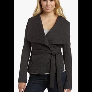 BCBGMaxAzria charcoal quilted jacket, M. NWOT condition